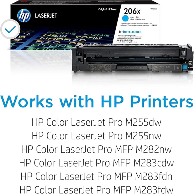 HP 206X Cyan High-yield Toner Cartridge | Works - Image 2