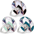 Bonoma Phone Ring Grip, 3 Pack Wave Geometric Marble 360 Degree Rotation 180 by Bonoma