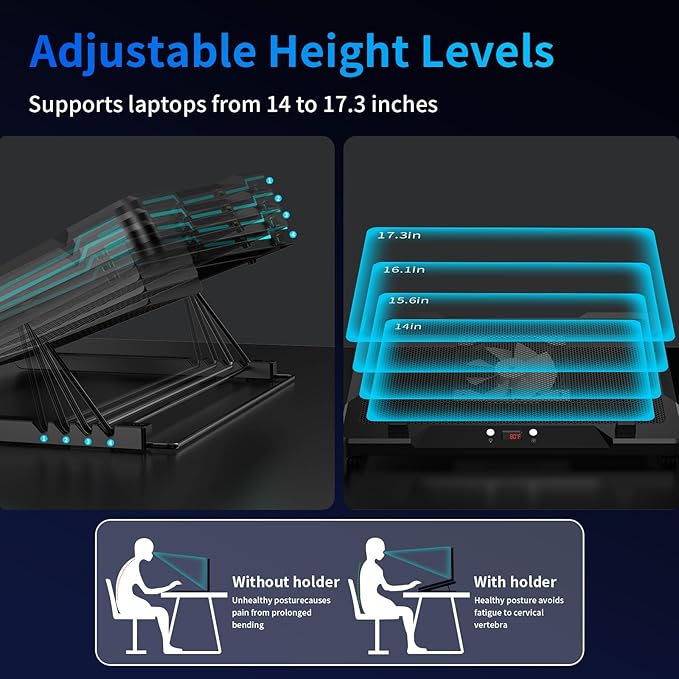 DEPGI Laptop Cooling Pad, Laptop Cooler Stand - Image 5