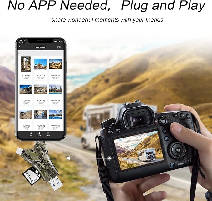 SD Card Reader for iPhone/ipad/Android/Mac/Computer/Camera, 4 in1 Micro SD Card - Image 7