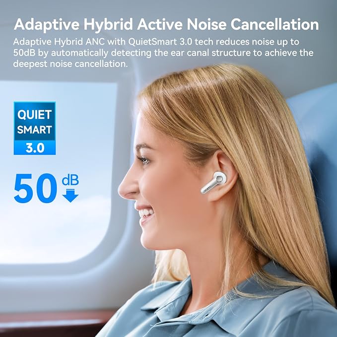 EarFun Air Pro 4 Adaptive Hybrid Noise Canceling Wireless Earbuds, Qualcomm - Image 2