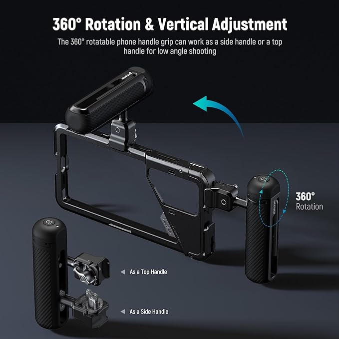 NEEWER S25 Ultra Phone Cage, PA082 Mobile Video Rig Phone Stabilizer - Image 5