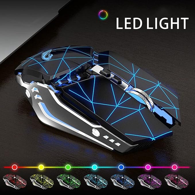 TENMOS T12 Wireless Gaming Mouse Rechargeable, 2.4G Silent Optical Wireless - Image 2