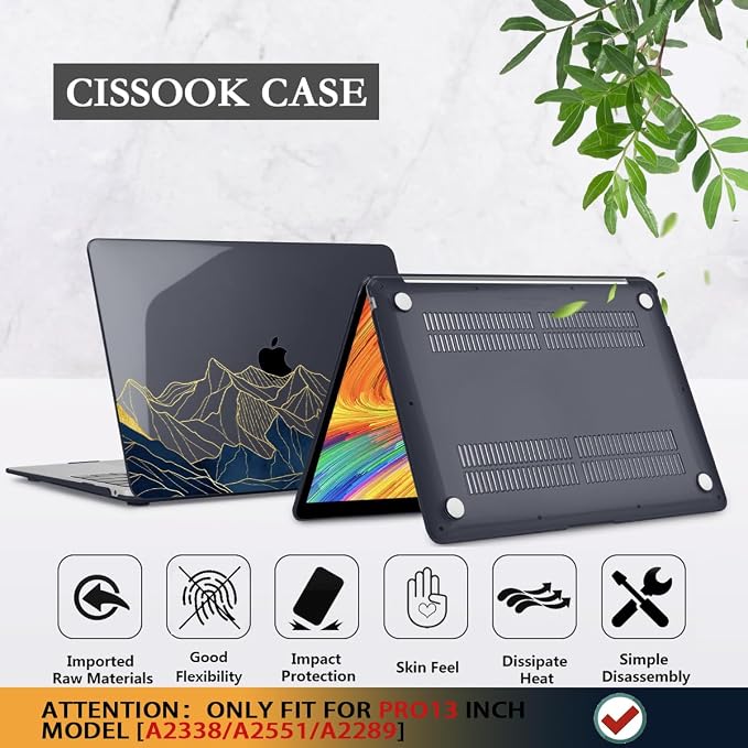 CISSOOK Compatible with MacBook Pro 13 inch Case M2 2025-2020 Release A2338 M2 - Image 6