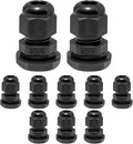 10 Pcs 1/4" NPT Nylon Cable Glands, IP68 Waterproof Adjustable Cord Grip Cable by Bonsicoky