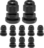 10 Pcs 1/4" NPT Nylon Cable Glands, IP68 Waterproof Adjustable Cord Grip Cable by Bonsicoky