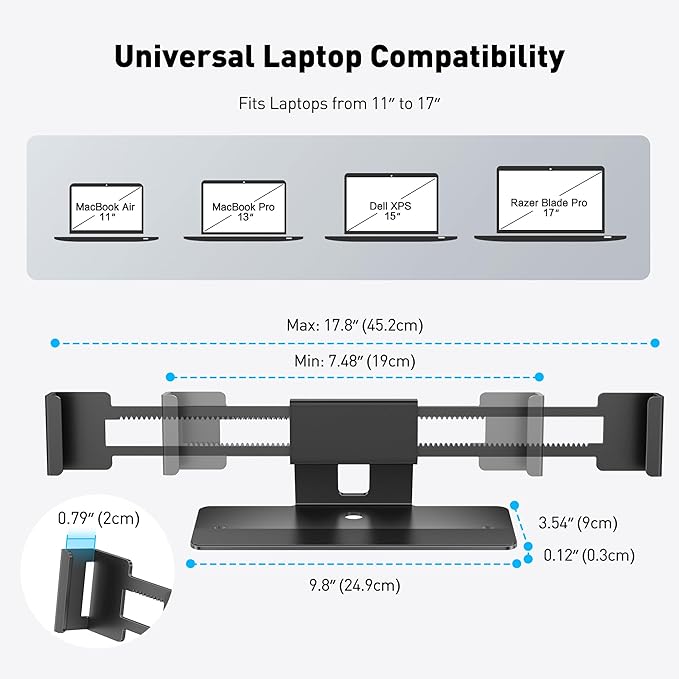 AboveTEK Laptop Locking Station, Premium Aluminum MacBook Security Lock - Image 4