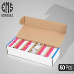 Everest 90° Angled RJ45 Cat6 Keystone Jacks 50-Pack in Pink - Image 2
