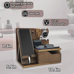 3-in-1 Wood Phone Docking Station Organizer - Image 2