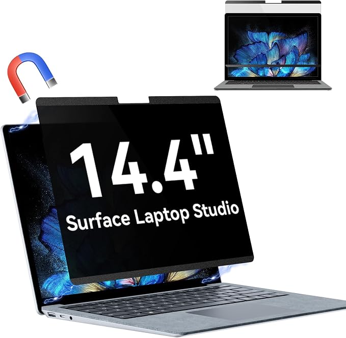 Magnetic Privacy Screen for 14.4 inch Microsoft Surface Laptop Studio 2/1 by Protescreen