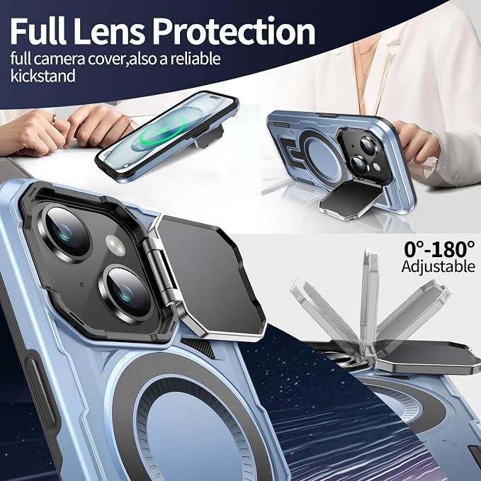 Camera Stand Case for iPhone 15, 2024 Version Military Grade Protective Soft - Image 3