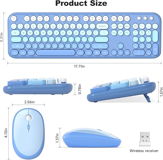 KNOWSQT Wireless Keyboard Mouse Combo - Image 8