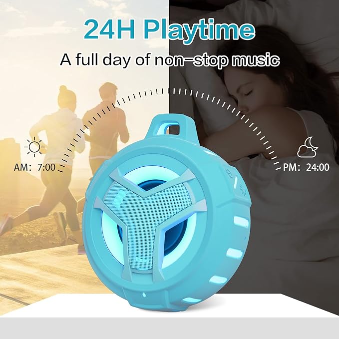 EBODA Waterproof Bluetooth Shower Speaker, IPX7 Floating Portable Wireless - Image 7