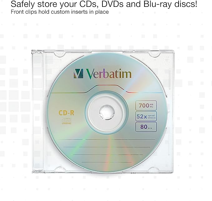 Verbatim CD DVD Blu-Ray Disc Slim Storage Disc Cases 0.2 inches Assorted Colors - Image 2