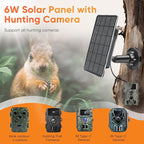 Solar Panel for Trail Camera, 6W Solar Kit Build-in 5000mAh Rechargeable Battery - Image 2