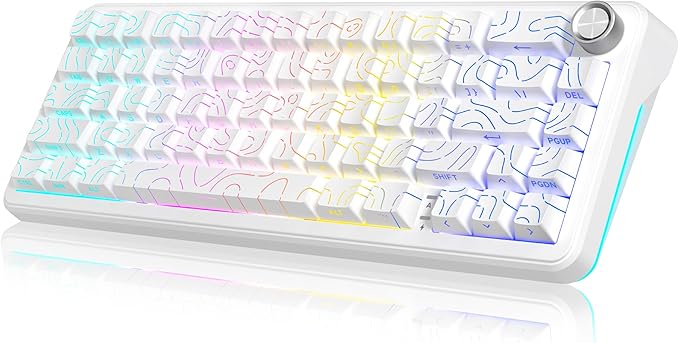 RedThunder K65 Wireless Mechanical Keyboard, CNC Knob, Tri-Mode by RedThunder