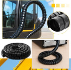 Spiral Wrap Cable Protector, Safe 2.0" Od x 20' Pre Cut Lengths Hydraulic Hose - Image 4