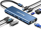 Hiearcool USB C Hub, 8in1 USB-C to 4K 60Hz HDMI Docking Station, USBC Ethernet by Hiearcool