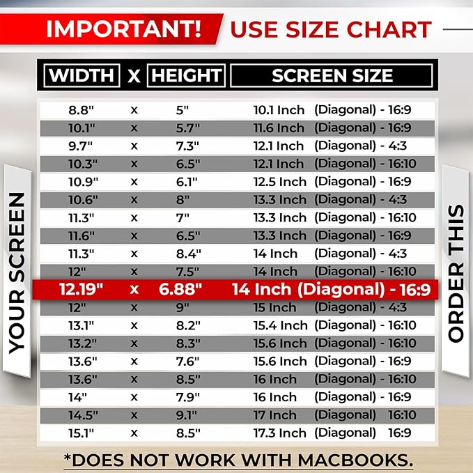 14 Inch 16:9 Laptop Privacy Screen Filter - Image 7