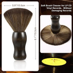 2 Pack Vinyl Turntable Wood Record Cleaning Brushes, Anti-Static Record Brush - Image 3