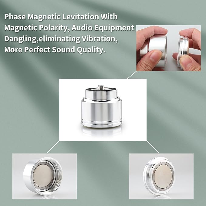 Tertullus 4pcs Aluminum Speaker Isolation Feet Sound Isolation Maglev Feet - Image 3