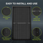 Newpowa Bifacial 200 Watt 12 Volt Solar Panel 10BB Monocrystalline Double-Side - Image 5