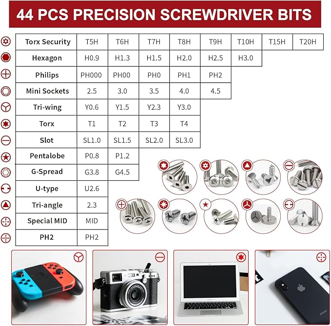SHARDEN 58 in 1 Small Precision Screwdriver Set Magnetic Mini Screwdriver Set - Image 2