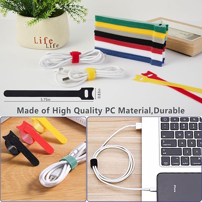 ELII 302PCS Cable Management Kit 4 Cable Sleeve, 45Cable Clips, 11Cable Holders - Image 9