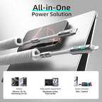 MFish 4-in-1 USB C Charging Cable, 6 Ft Type C to Type C Cable, 240W Fast - Image 2