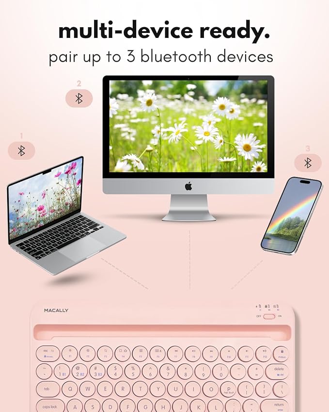 Macally Bluetooth Keyboard for Tablet | Wireless Keyboard for iPad mini/Air/Mini - Image 3