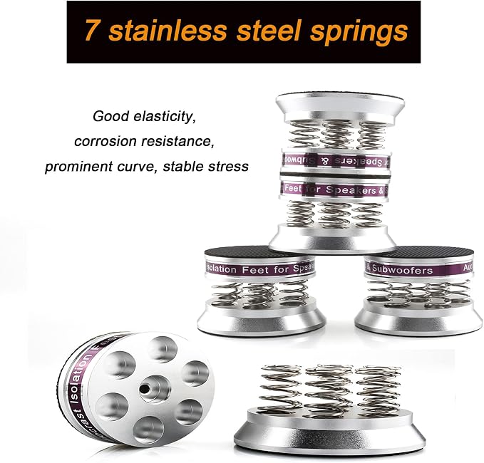Tertullus 4 Pcs Speaker Isolation Feet 43mm×38.5mm Audio Shock Absorber Floor - Image 5