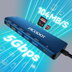 Acodot 9 in 1 USB C to 4K@60HZ HDMI Multiport Adapter, 3 USB 3.0 Ports - Image 4