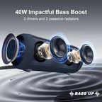 Passau Portable Bluetooth Speakers 40W Peak Loud Stereo Sound, Passive - Image 2