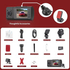 2025 Dash Cam, 3 Channel Dash Cam Front and Rear Inside, Interior Car Camera - Image 4
