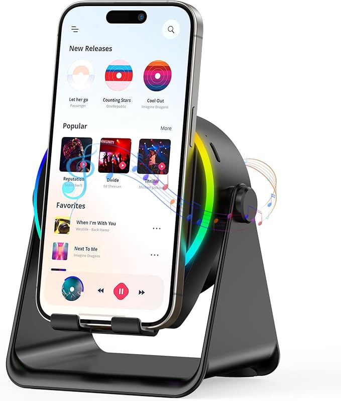 Wireless Induction Speaker- 4 in1 Bluetooth Speaker Phone Stand by GIM