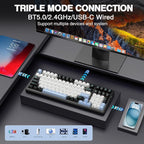 AULA F99 Wireless Mechanical Keyboard, Tri-Mode BT5.0/2.4GHz/USB-C Hot - Image 3