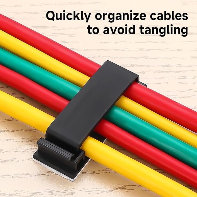 Adhesive Cable Clips Holder, Outdoor Light Clips, Sturdy Nylon Cord Wall - Image 3