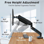 MOUNTUP Monitor Arm Desk Mount, Fully Adjustable, Computer Monitor Stand - Image 4