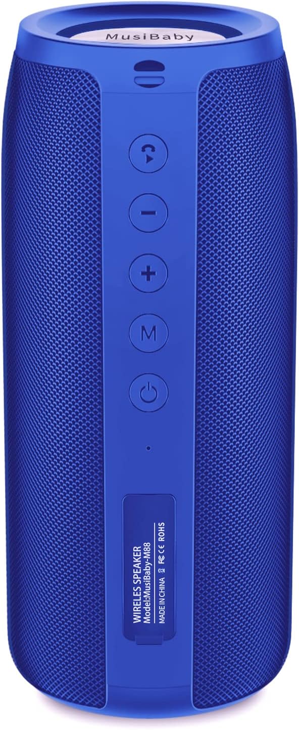Bluetooth Speaker, MusiBaby M88 Speakers, Dual Pairing, Loud Stereo Sound by onthegomusicbaby
