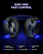 Wireless Gaming Headset, 7.1 Surround Sound, 2.4GHz USB Gaming Headphones - Image 7