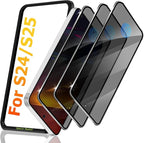 3 Pack Galaxy S24/S25 Privacy Anti spy Screen Protector, 9H Hardness Tempered by Xenovont