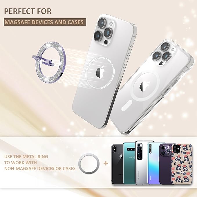 Magnetic Phone Ring Holder for MagSafe, Magnetic Phone Grip for iPhone - Image 6