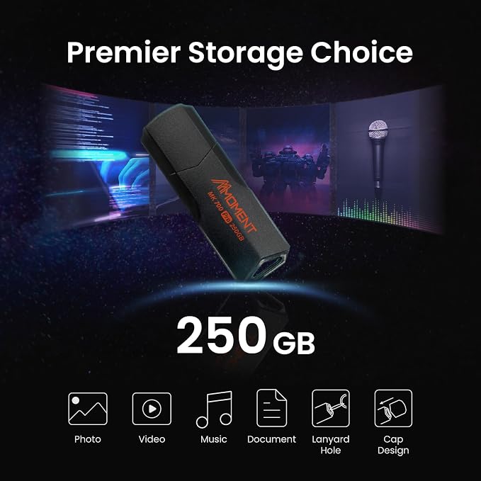 MMOMENT MK700 250GB USB 3.2 Gen2x1 Flash Drive, Read Speed up to 600MB/s - Image 5