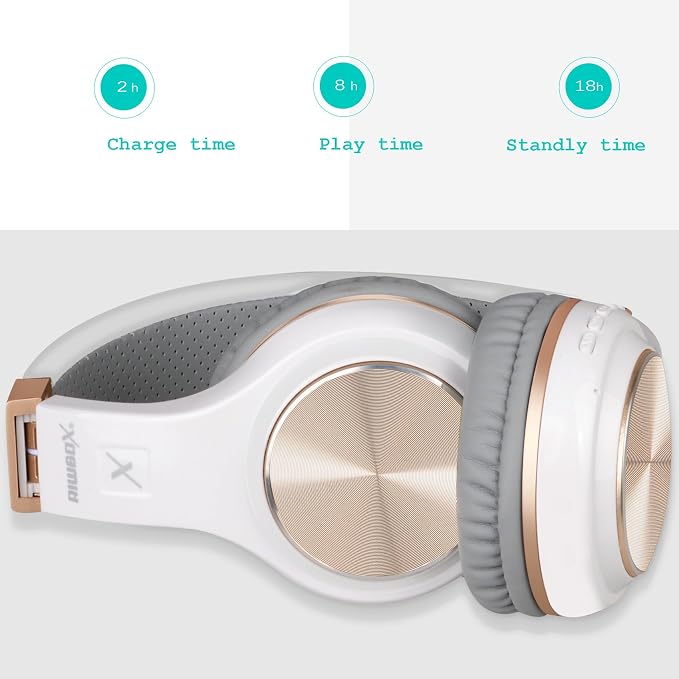 Riwbox Bluetooth Headphones, XBT-80 Folding Stereo Wireless Bluetooth - Image 3