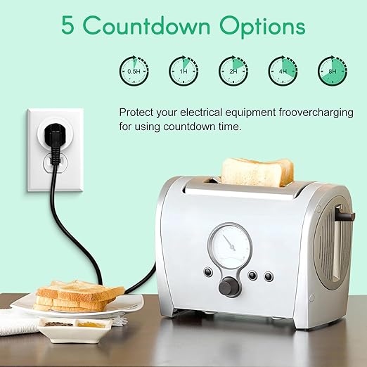 NineLeaf Remote Timer Outlet, Wireless Remote Control Plug Programmable - Image 8