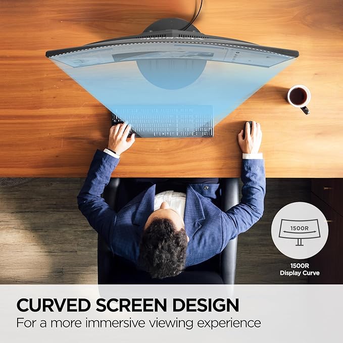ViewSonic VA2416C 24 Inch Full HD 1080p Frameless Curved Monitor - Image 3