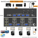 USB 3.0 KVM Switch 3 Monitors 3 Computers Displayport HDMI, Triple Monitor KVM - Image 3