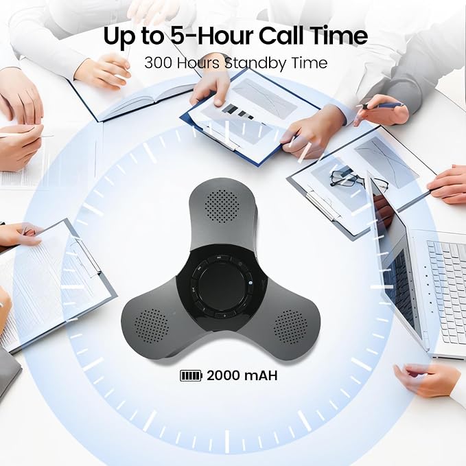 Conference Speaker with Microphone 360°Voice Pickup USB-C Speakerphone Home - Image 4