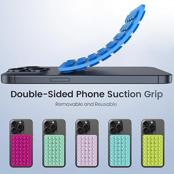 2PACK Silicone Double Sided Suction Phone Case Mount, Detachable Hands Free & - Image 6