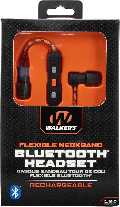 Walker's Flexible Bluetooth Neckband Headset 30 NRR Passive Hearing Protection - Image 6